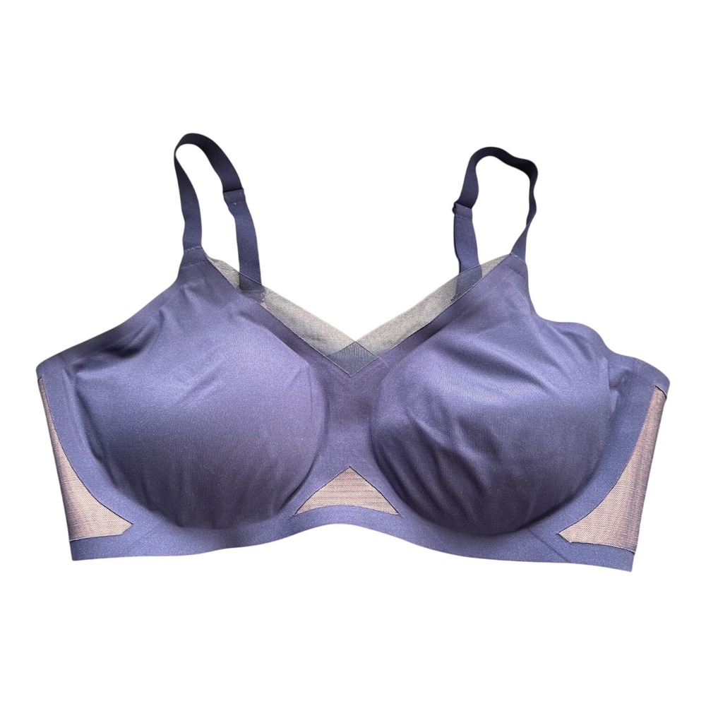 Honeylove Wire Free Cross Over Bra in Navy, Size Large, Best Fits 36-38 B/C - Picture 5 of 10